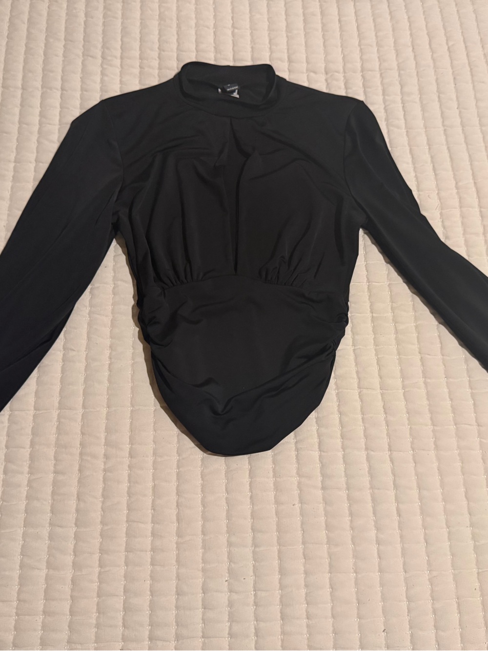 Windsor Black Long Sleeve Mock Neck top